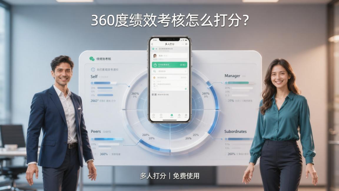 360度绩效考核怎么打分？「多人打分」多维权重自动汇总，免费使用