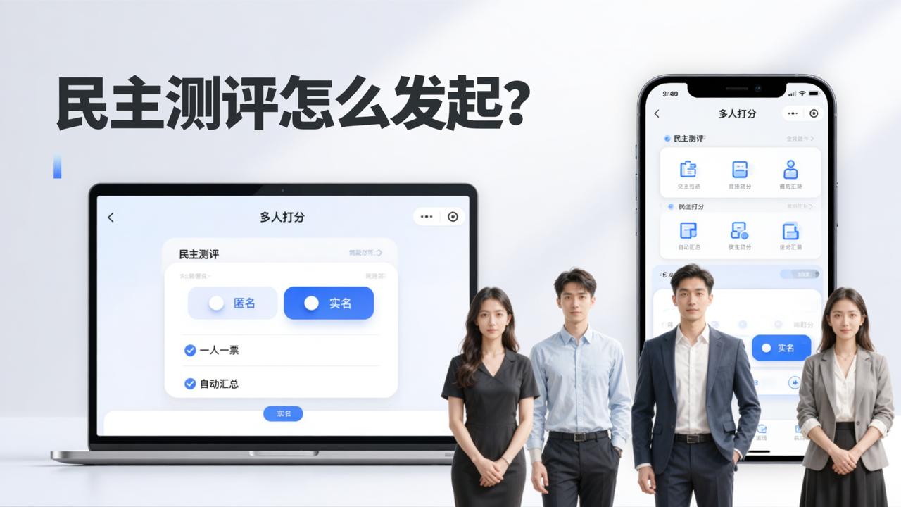 民主测评怎么发起？「多人打分」匿名实名切换，便捷高效