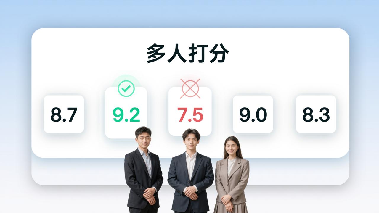 比赛打分怎么算平均分？「多人打分」评委打分系统，自动去掉最高分最低分