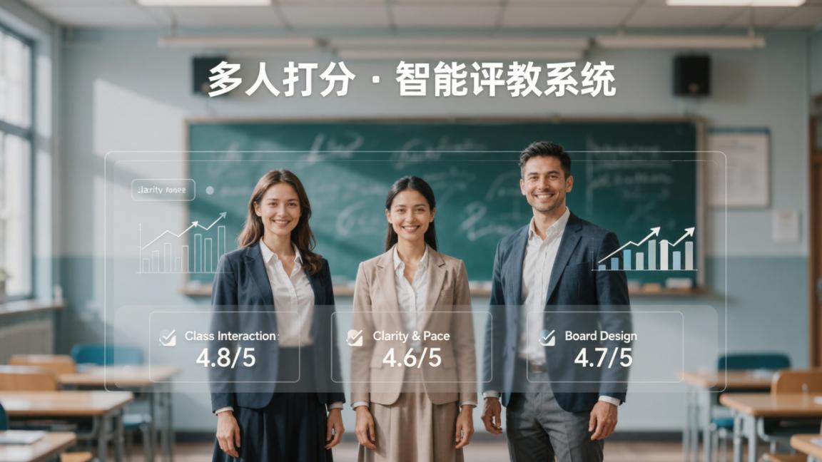 课堂教学评价怎么打分？「多人打分」自定义评分指标，学生匿名评价老师