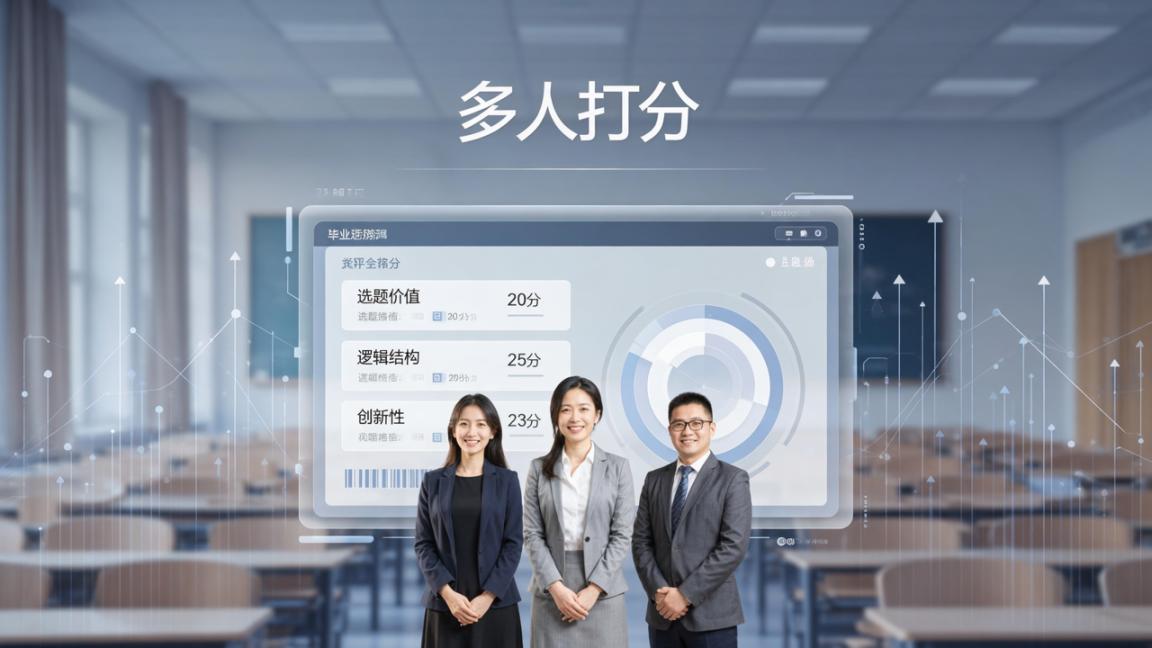 毕业答辩评分标准怎么定？「多人打分」自定义评分指标，多评委在线打分自动汇总