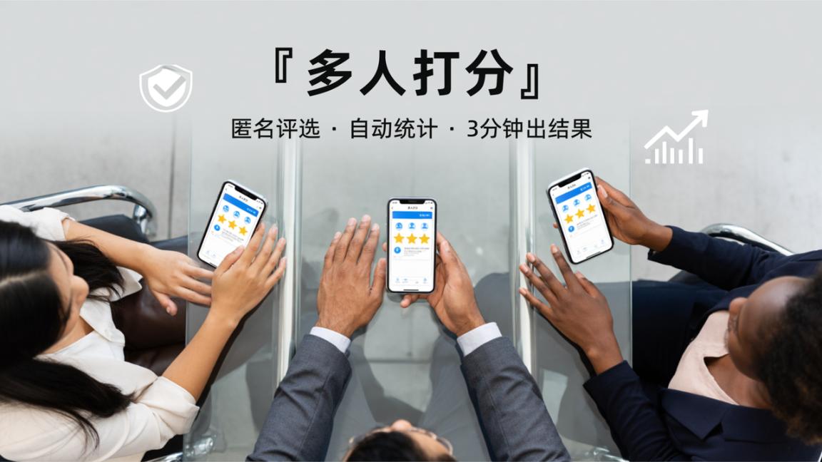 优秀员工评选怎么打分？「多人打分」匿名评选+自动统计，年终评优不再难