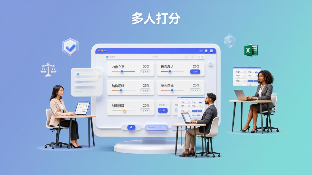 征文比赛评分标准怎么定？「多人打分」自定义评分指标，多评委在线打分公平公正