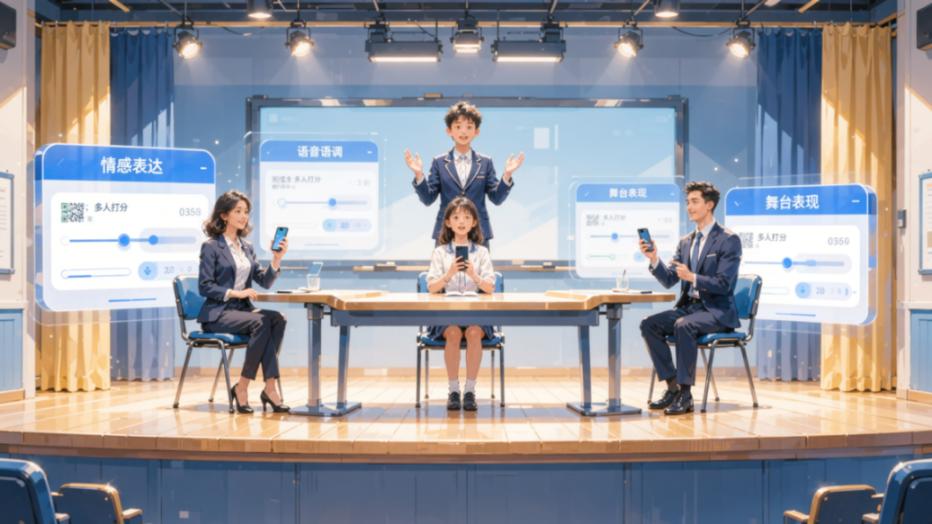 朗诵比赛评分标准怎么定？「多人打分」自定义评分指标，多评委在线打分公平公正