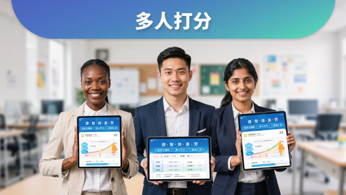学生综合素质评价怎么打分？「多人打分」自定义评分指标+多维度评估，综合素质评价轻松搞定