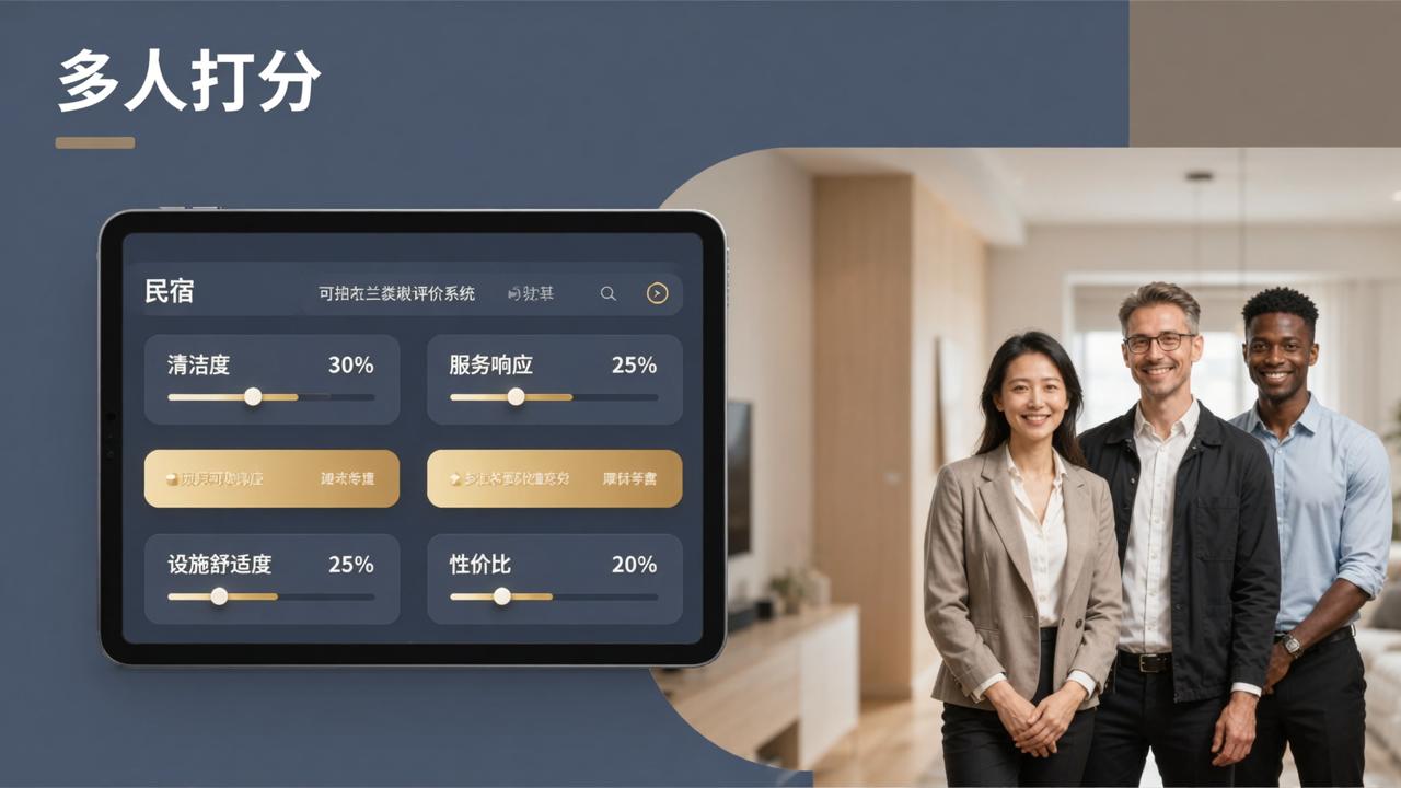 民宿评分标准怎么定？「多人打分」自定义评分指标+多评委打分，民宿住客体验评价轻松搞定
