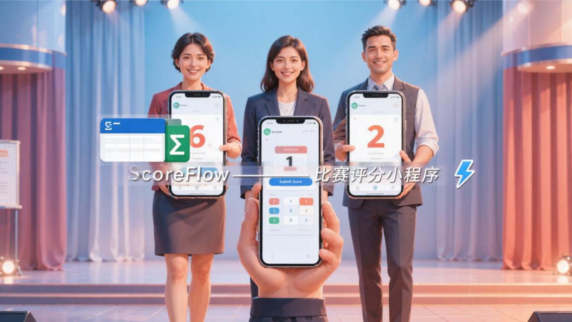 比赛评分小程序：多人打分，扫码即打Excel导出