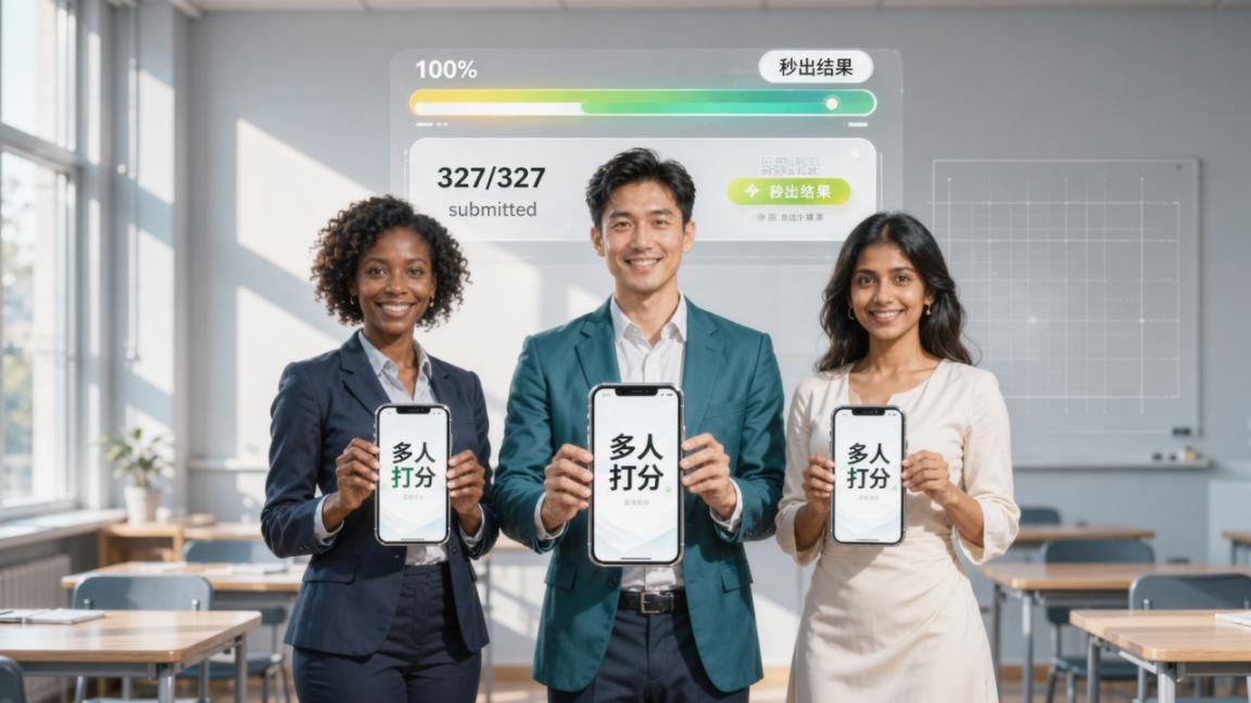 自评互评打分小程序：多人打分，领表锁定手机杜绝刷票秒出结果